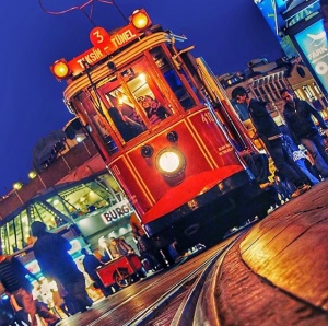 Istanbul Taksim Square Tram